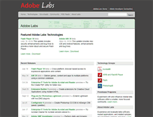 Tablet Screenshot of labs.adobe.com